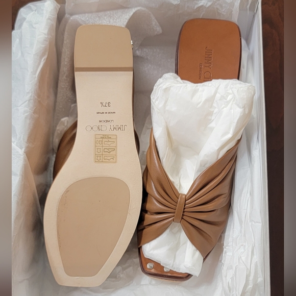 NIB Jimmy Choo June leather designer wedge - Picture 3 of 12